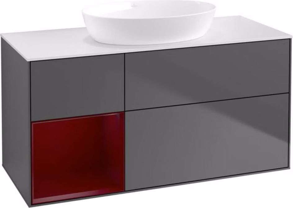 V&B mobile lavabo Finion 120cm, Pl w m, Reg Peo m Lac, Anthrac. m