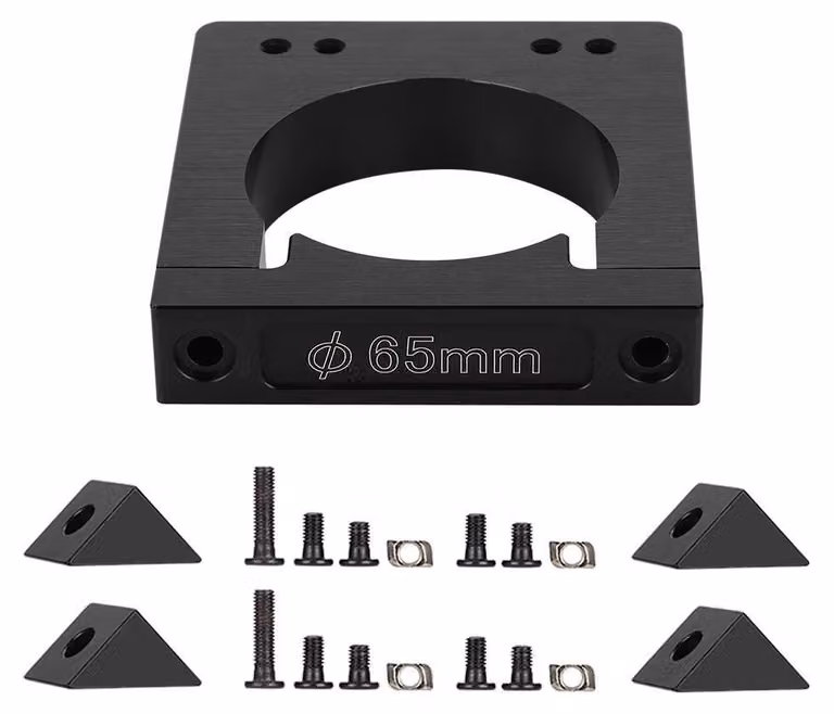 Supporto motore CNC, morsetto per motore mandrino, 65 mm, alluminio