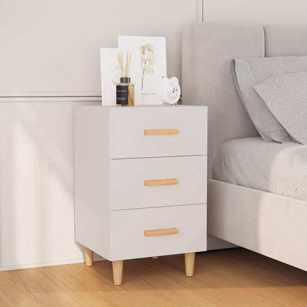 Comodino sospeso vidaXL Bianco in Legno e MDF L 40 cm, P 40 cm, H 66 cm