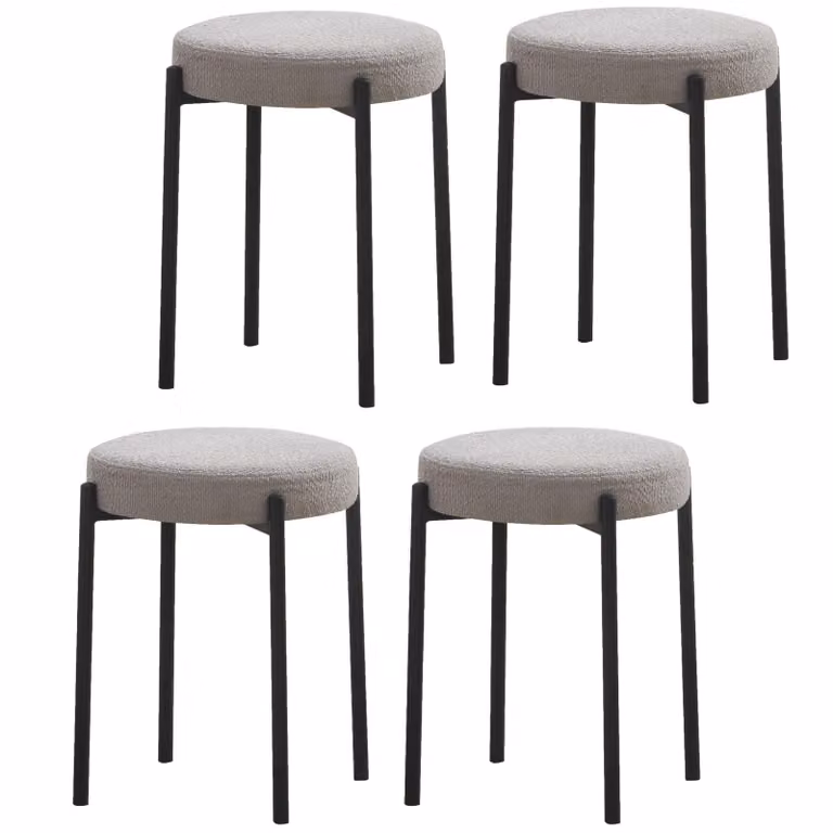 CasaDolce Klappstuhl LAVIANA, set di 4, seduta rivestita in tessuto color grigio chiaro, diametro 38 x 49,5 cm, già assemblato