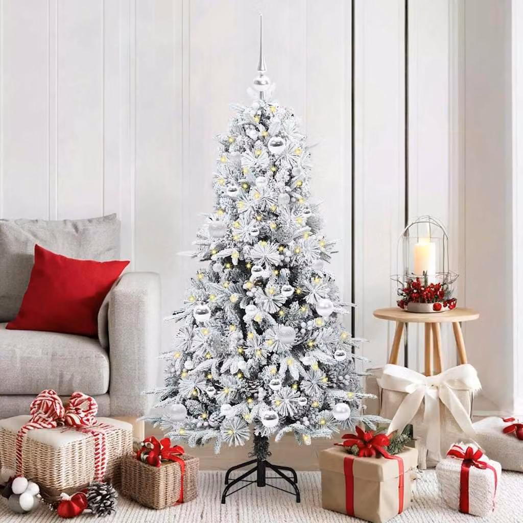 Maison Exclusive - Albero di Natale artificiale pieghevole, bianco, 150 cm, in PE e PVC