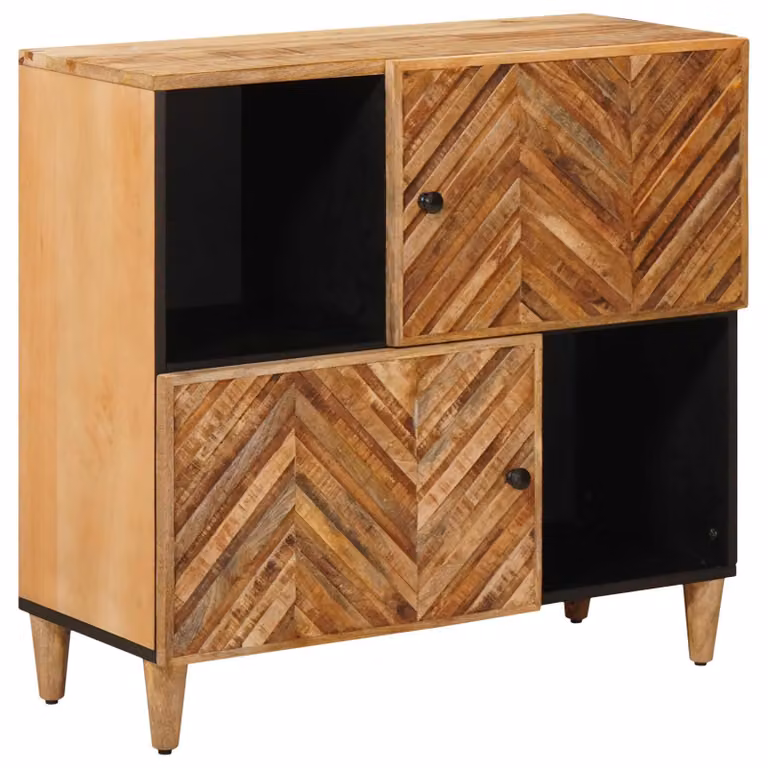 Armadio di stoccaggio moderno vidaXL in legno di mango marrone L 80 cm, P 33,5 cm, H 75 cm