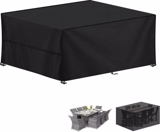 Telo impermeabile da giardino in tessuto Oxford 420D, resistente ai raggi UV, 240 x 180 cm, ideale per set da giardino e tavoli da esterno.