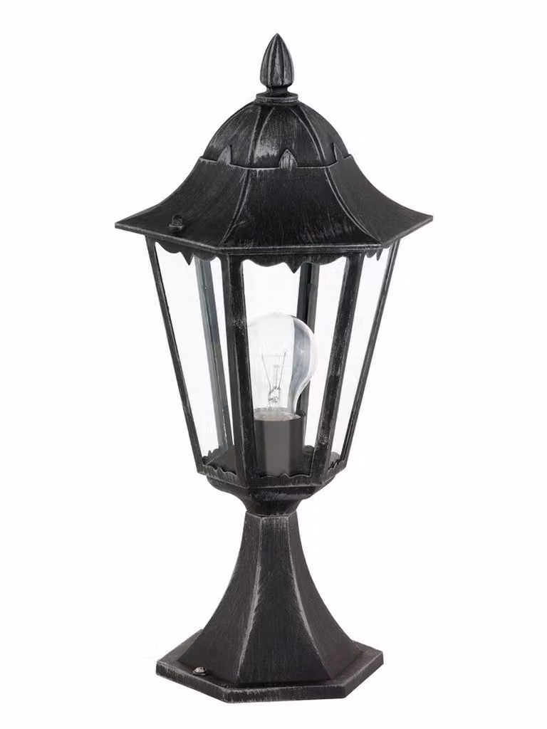 Lampione Per Esterno Classico Navedo Alluminio Nero 1 Luce E27