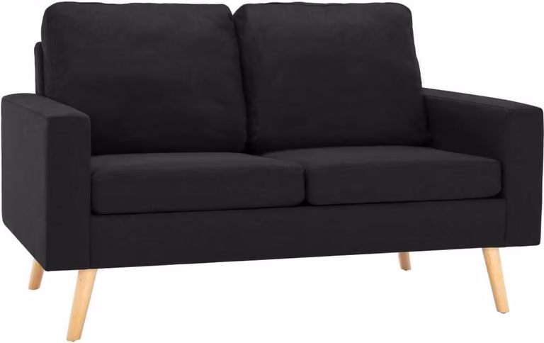 Set Divani 2 pz in Tessuto Nero