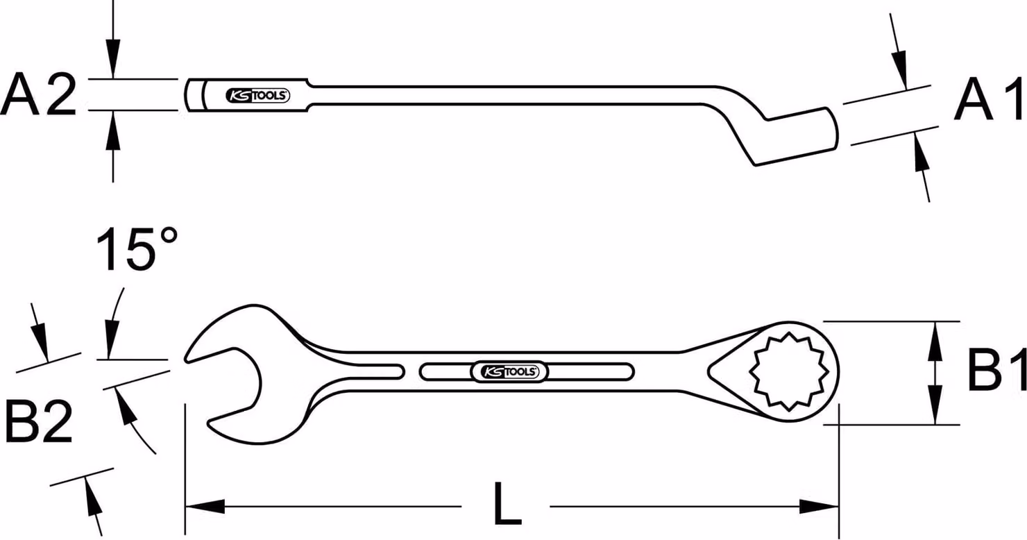 KS TOOLS Chiave combinata a gomito 1.3/8" - 517.2622