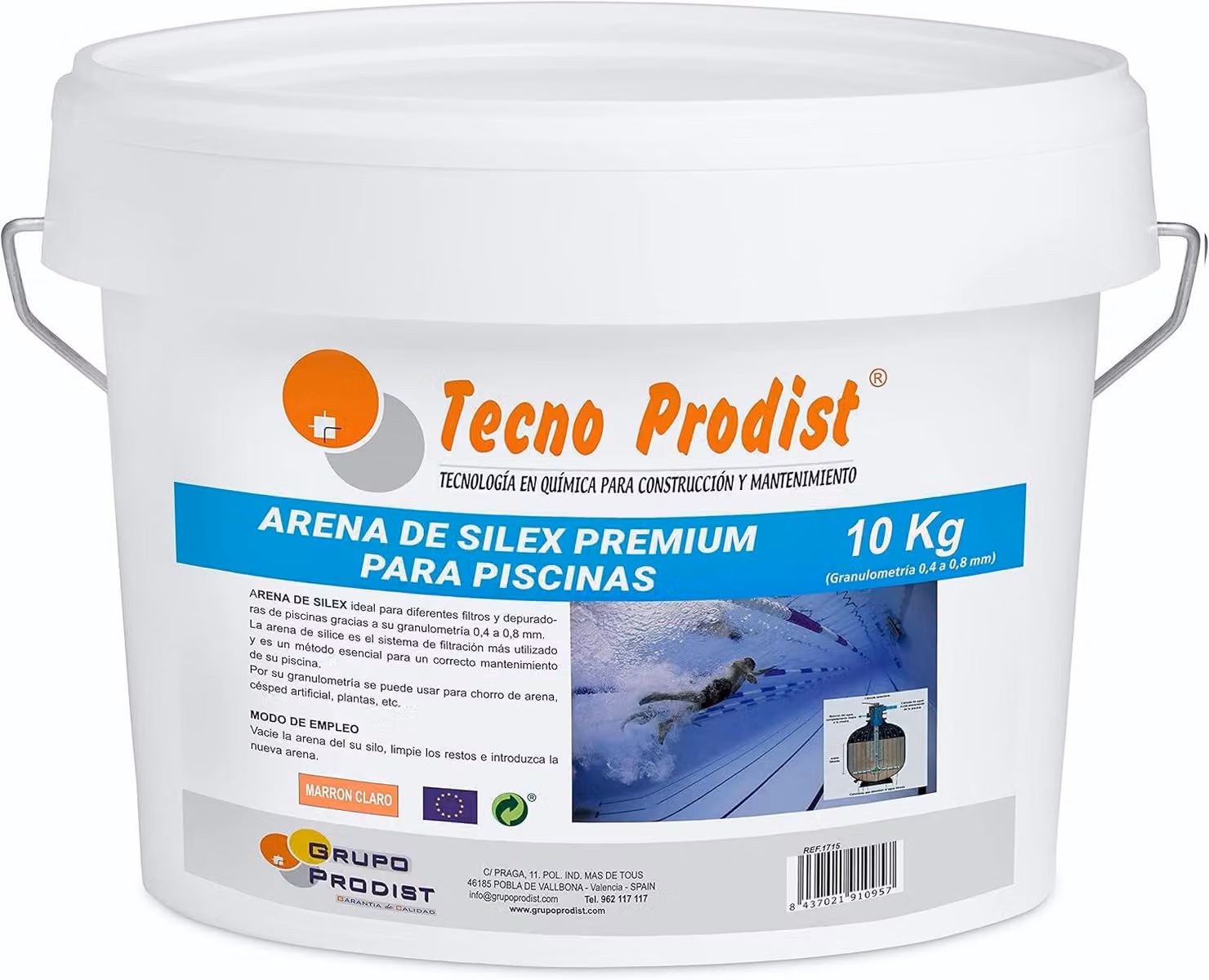 Filtro per piscina a sabbia, peso 10 kg, dimensione delle particelle 0,4-0,8 mm, per la filtrazione dell'acqua
