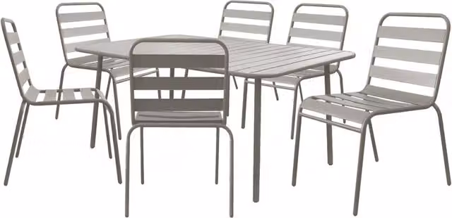 Set di mobili da giardino in metallo "Bilbao" - 6 posti - Talpa