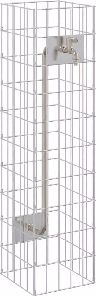 Rubinetto Gabion Argento 25 x 25 x 100 cm Acciaio inossidabile