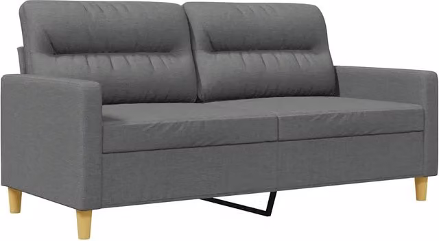 Divano | Divano da soggiorno | Sofa a 2 Posti Grigio Scuro 140 cm in Tessuto