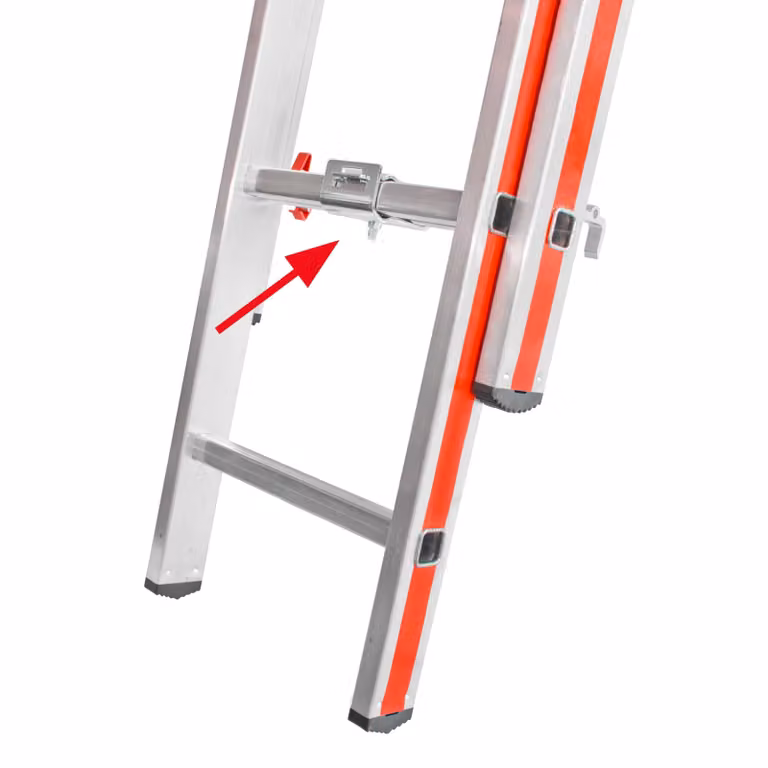 Set di fissaggio Hymer per scale multiuso a tre sezioni con sezione superiore della scala rimovibile