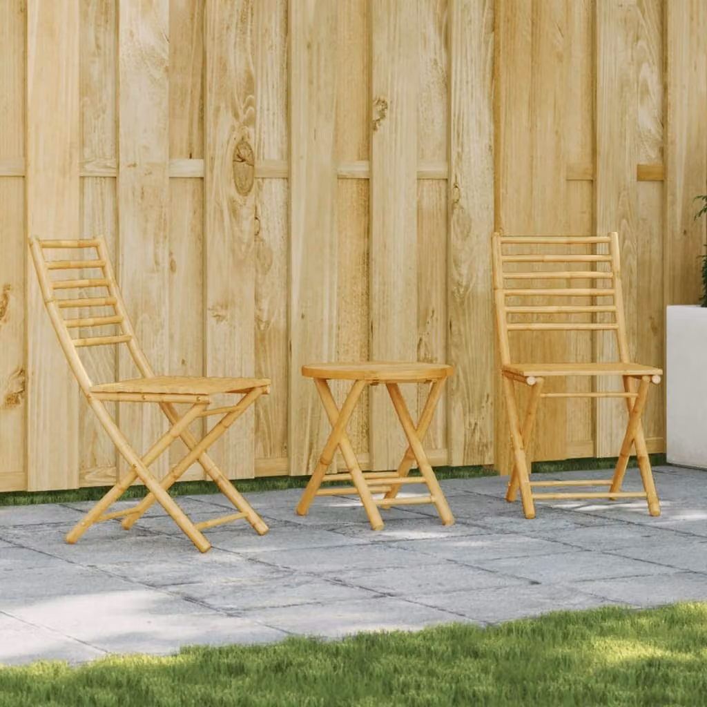 Maison Exclusive - Set da bistrot in bambù, 3 pezzi
