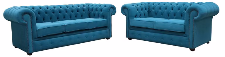 Sofagarnitur 3+2 Sitzers Klassische Luxus Sofa Couch Chesterfield Leder