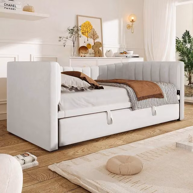 Divano letto daybed - Xylo - 90/180x200 cm letto nascosto bianco
