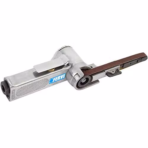 Fervi Levigatrice Pneumatica Portatile Argento 300x100x60 mm con Nastro Abrasivo