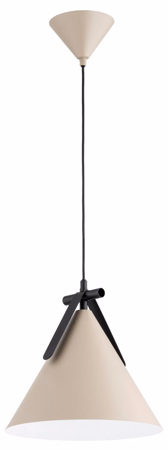 Lampada a sospensione a cono FELIX beige 1xE27x15W in metallo, dimensioni: 90x32x32 cm, IP20, Alfa