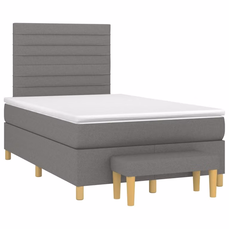 Maison Exclusive - Letto boxspring con materasso nero 120x190 cm Tessuto