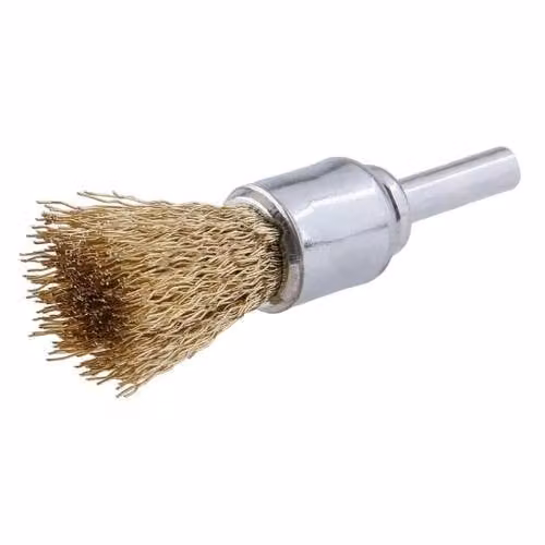 Spazzola terminale, ondulata, gambo 17 mm