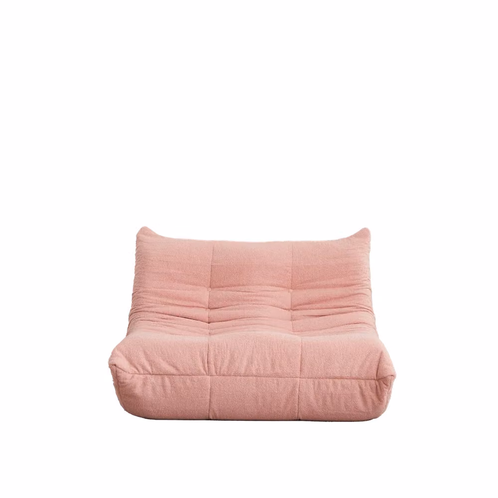 Sedia Lounge Minimal in Tessuto Imbottito Grigio Chiaro – 2