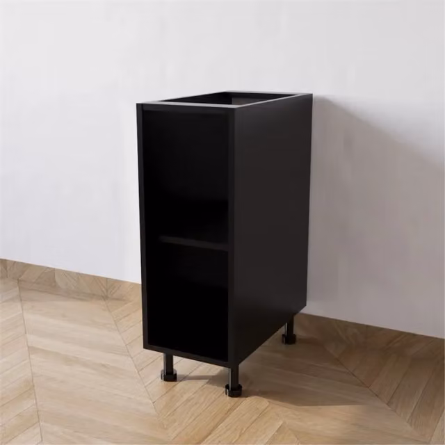 Base cucina Calandrelli in MDF nero opaco senza ante L 40 x P 55,5 x H 72 cm