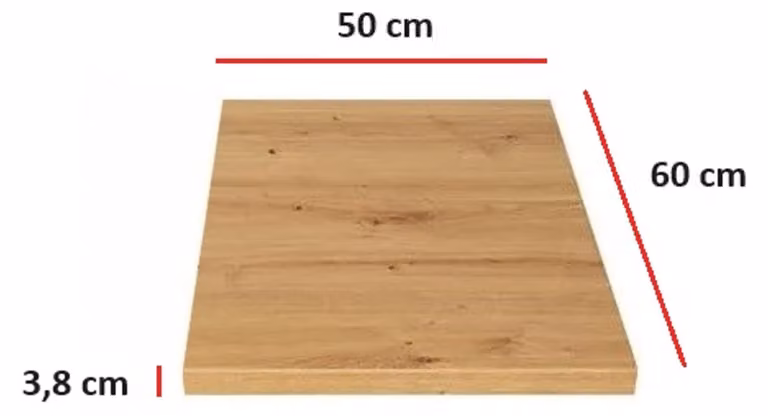 Piano di lavoro da cucina 50 cm, 38 mm, angolo cottura, blocco cucina in rovere Artisan Eko Stilo