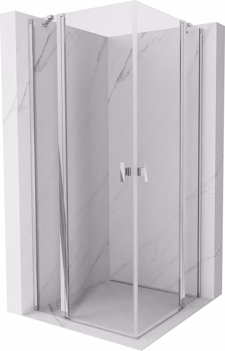 Mexen Mist Duo cabina doccia a battente 110 x 110 cm, trasparente, cromo - 8A4-110-110-01-00
