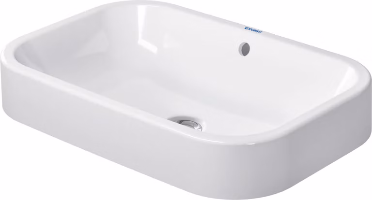 Duravit Vasque supérieure Happy D.2 60cm avec trop-plein, sans trou de robinet banc, 23146000001, 23146000001