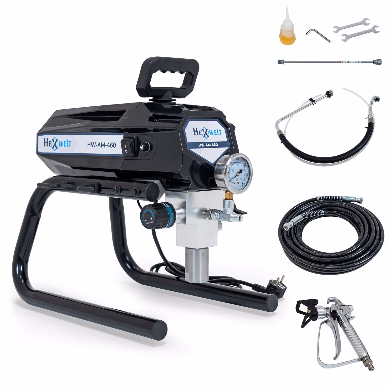 Spruzzatore Airless HEXWELT HW-AM-460 1000 W 210 bar 1,8 l/min per verniciatura