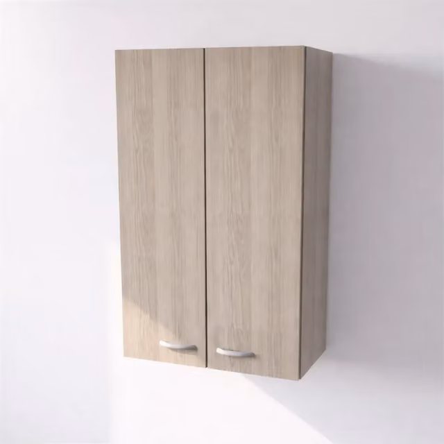 Pensile da cucina Calandrelli con 1 anta in legno beige e marrone, design moderno, H 90 x L 60 x P 33 cm