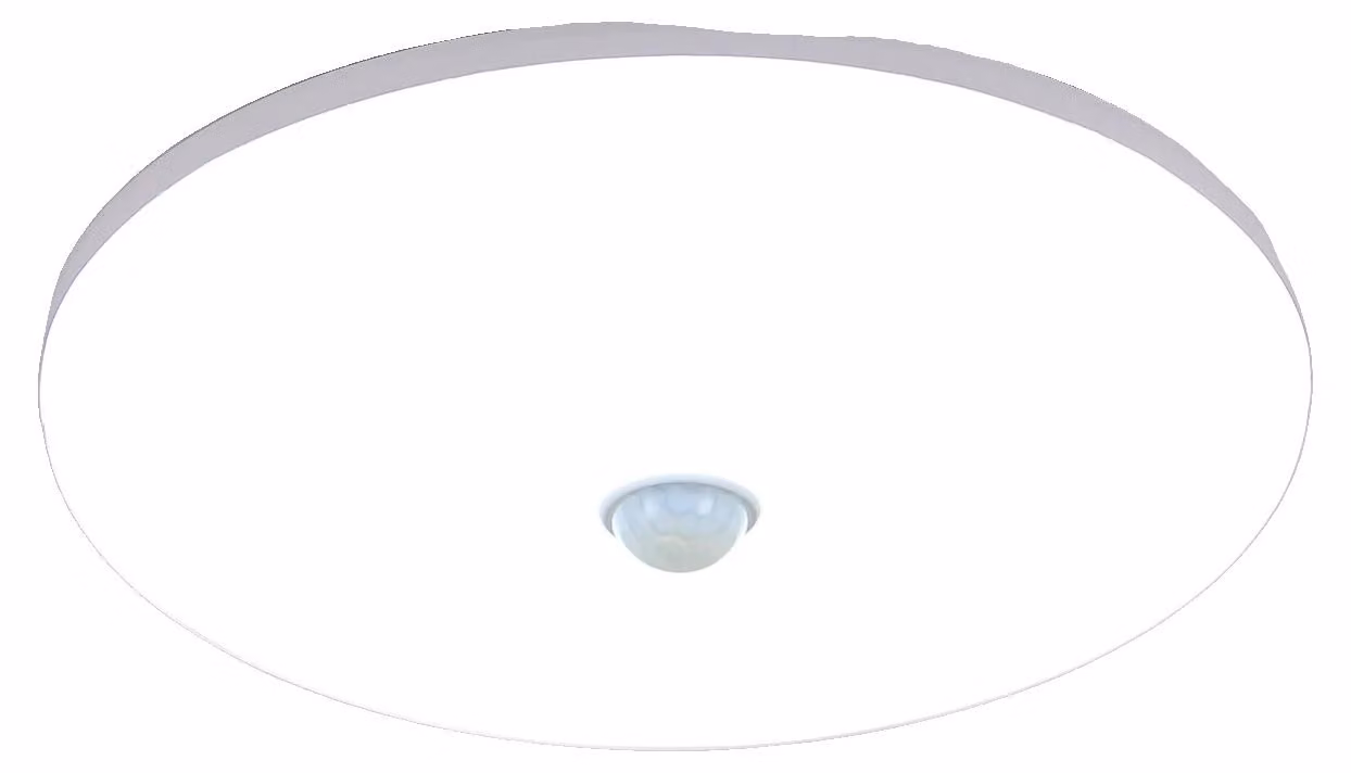 Lampada da soffitto, sensore di movimento, design impermeabile, BIANCO