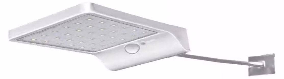 Lampada solare da esterno, 36 LED, 6500K, 7W, grado di protezione IP67, con sensore di movimento