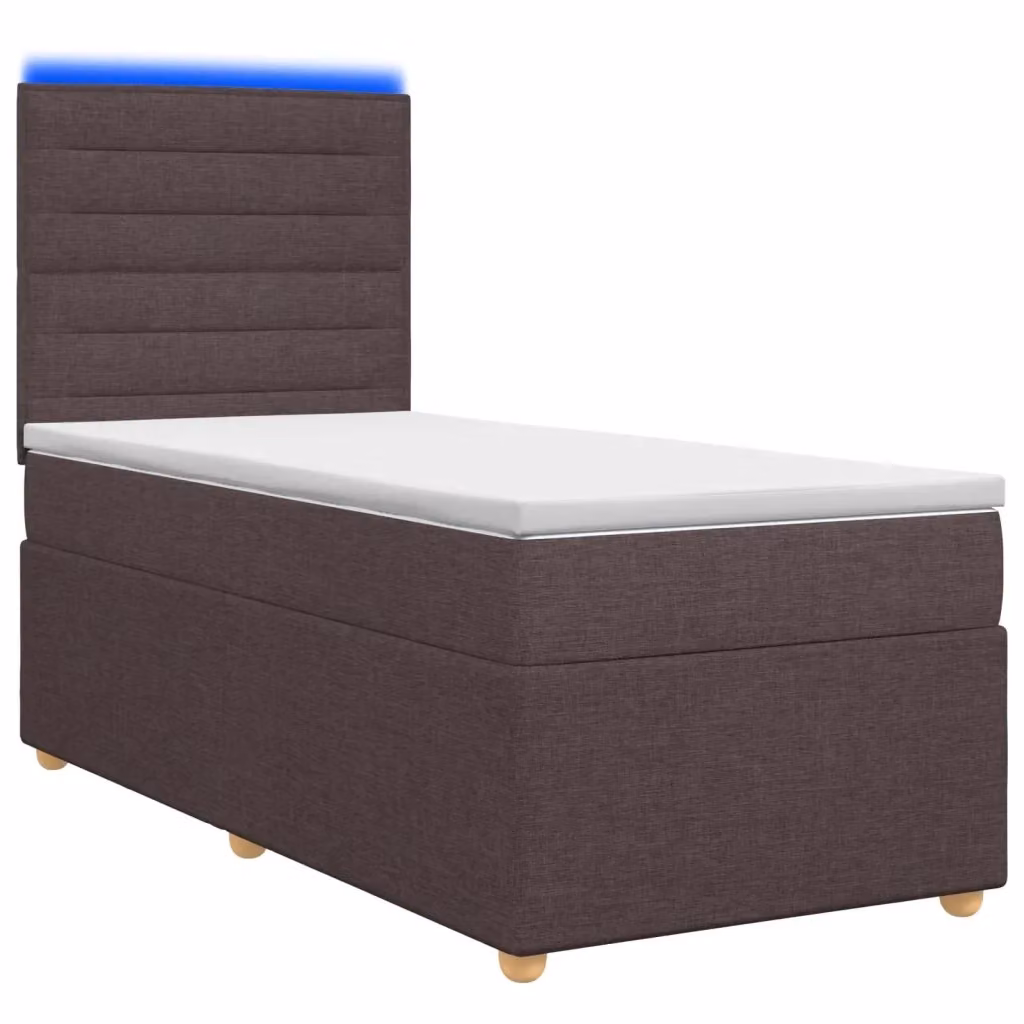 Letto box spring ibrido vidaXL con materasso a molle insacchettate e base contenitore con illuminazione sottostante e porta USB, L/P: 80 x 200 cm – 2