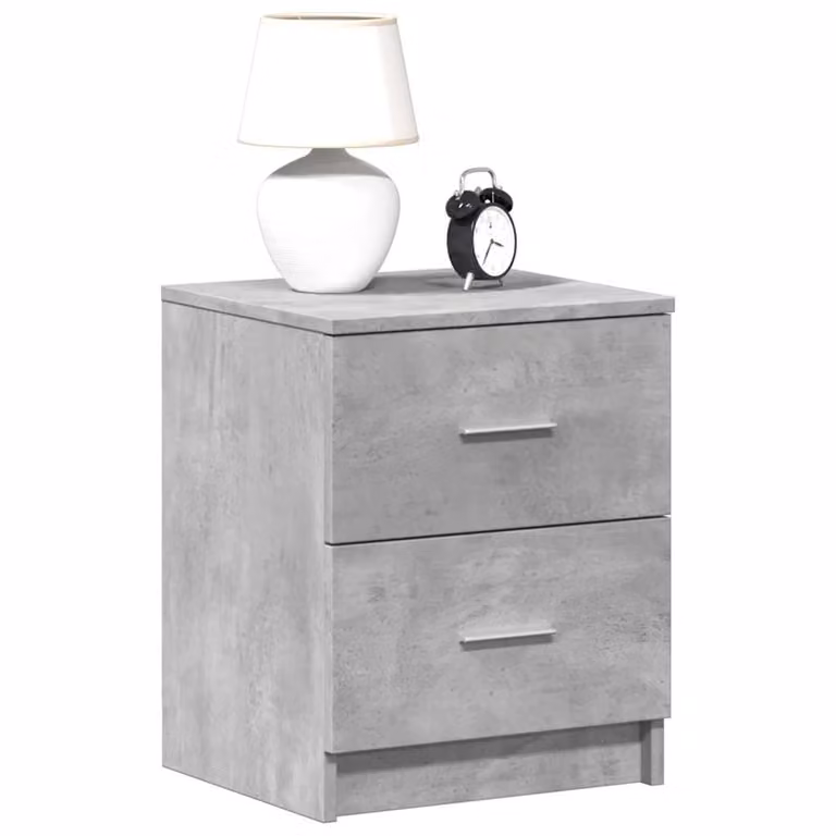 Comodino sospeso vidaXL con 2 cassetti in stile moderno, colore grigio e marrone, L: 40 cm, P: 36 cm, H: 50 cm