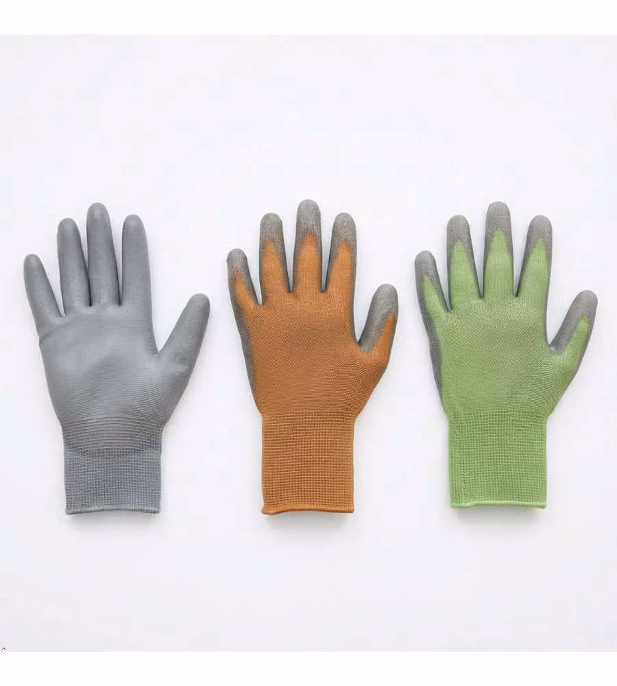 Verdemax Guanti da Lavoro Professionali Set 3 Pz Taglia L Spalmato