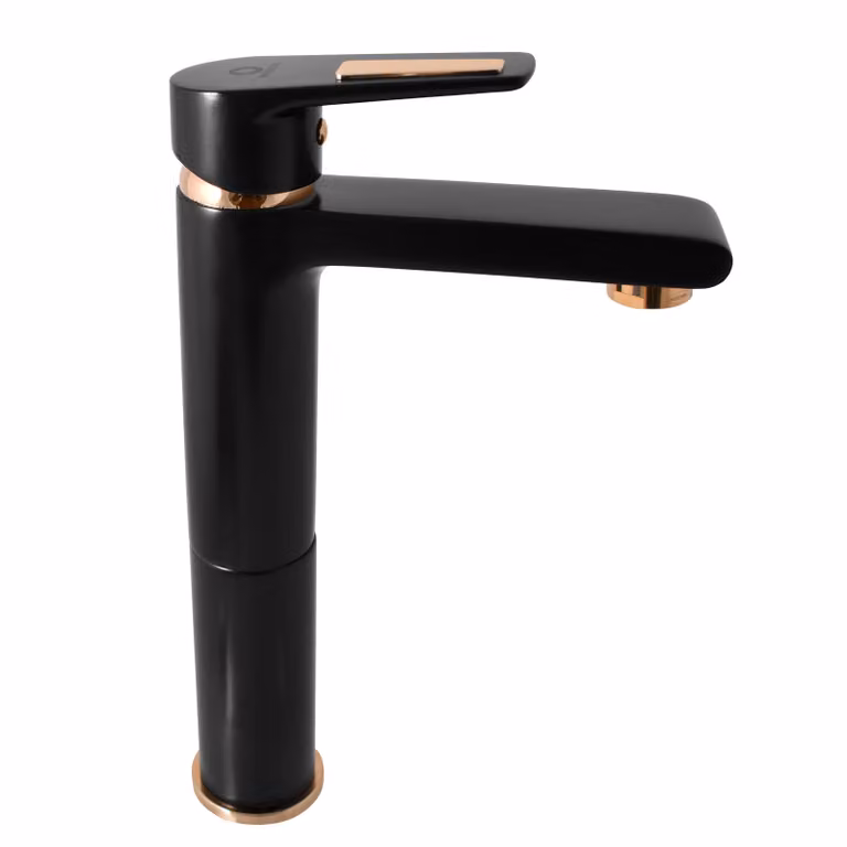 Slezák-RAV Slezák Rav CO330CMATZ Miscelatore per lavabo, alto nero opaco/oro Colore: nero opaco/oro, Dimensione: 1/2''