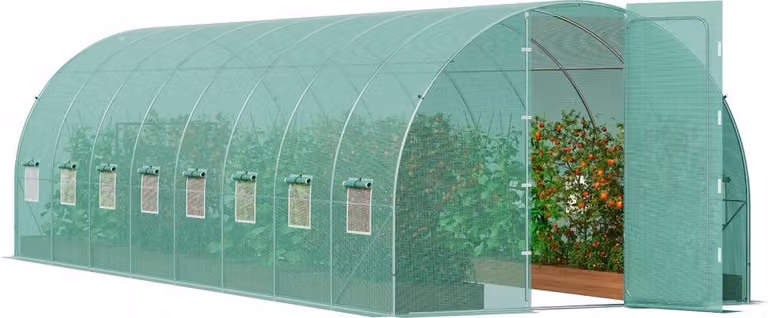 Serra a tunnel serra fredda per pomodori 835x290x225 cm - serra verde per piante da giardino - robusta e resistente alle intemperie