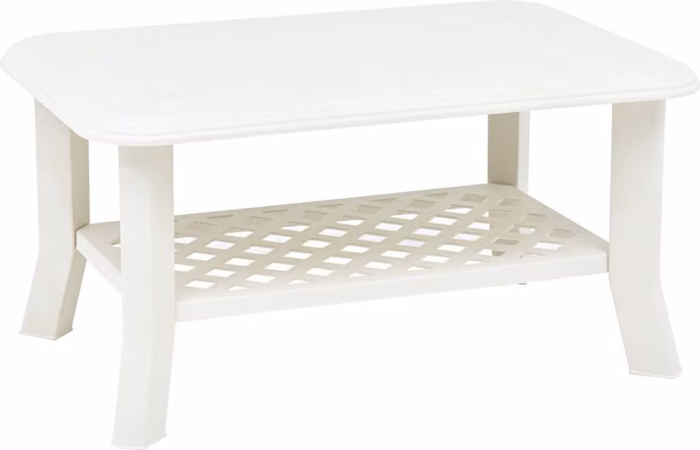 Maison Exclusive - Tavolino bianco 90x60x46 cm Plastica