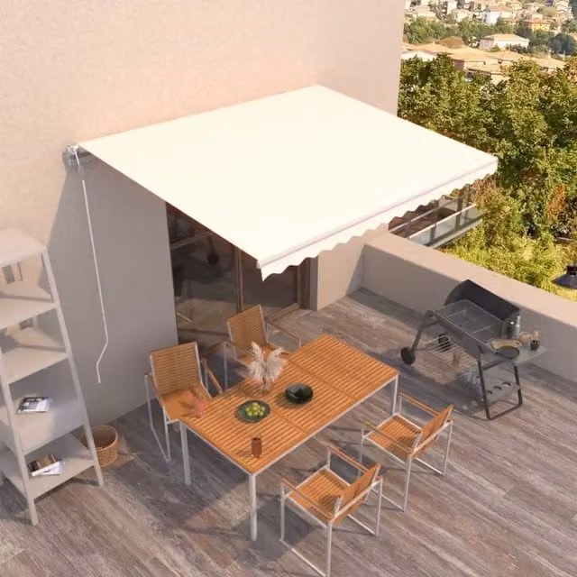 Tenda da sole retrattile automatica Videx in alluminio e poliestere beige con telecomando L: 450 cm, P: 300 cm