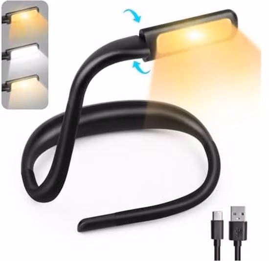 Lampada fluorescente, lampada fluorescente portatile, protezione dai raggi UV e funzione di regolazione dell'intensità luminosa, lampada fluorescente, collo flessibile, ideale per leggere, lavorare a maglia e il campeggio