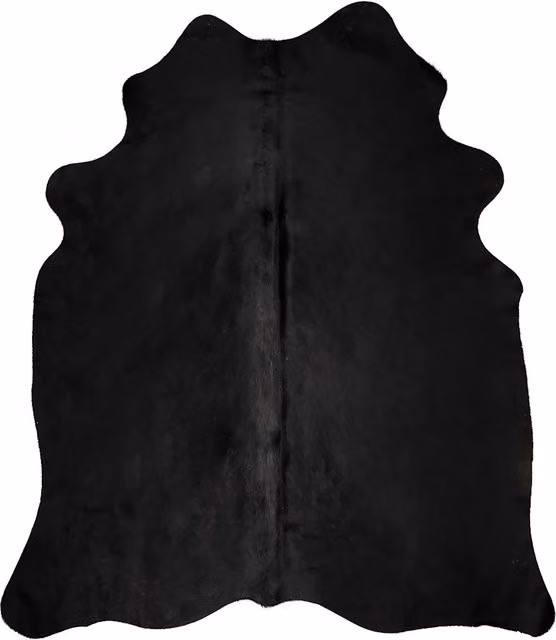 Tappeto del soggiorno | Tappeto in Vera Pelle Bovina Nero 150x170 cm