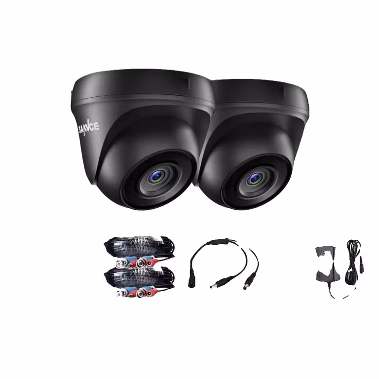 Telecamere di sicurezza CCTV, 1080P HD, stile cupola, impermeabile, 1/4", 1200TVL