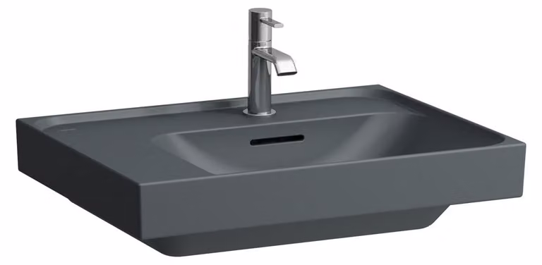LAUFEN MEDA lavabo à poser, poncé, tablette à gauche, 600x460mm, 3 trous pour robinet, avec trop-plein, H8181127581081, H8181127581081