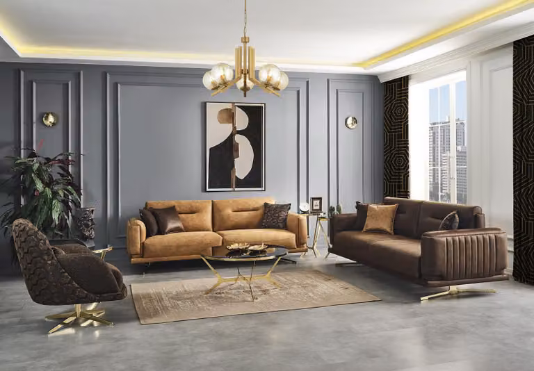 Wohnzimmer Sofagarnitur 431 Sitzer Sofa Couch Polster Garnitur Sofas