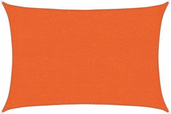 Telo ombreggiante rettangolare - Telo protettivo 2,5x4 m - 160 g/m² HDPE - traspirante e resistente ai raggi UV - Arancione