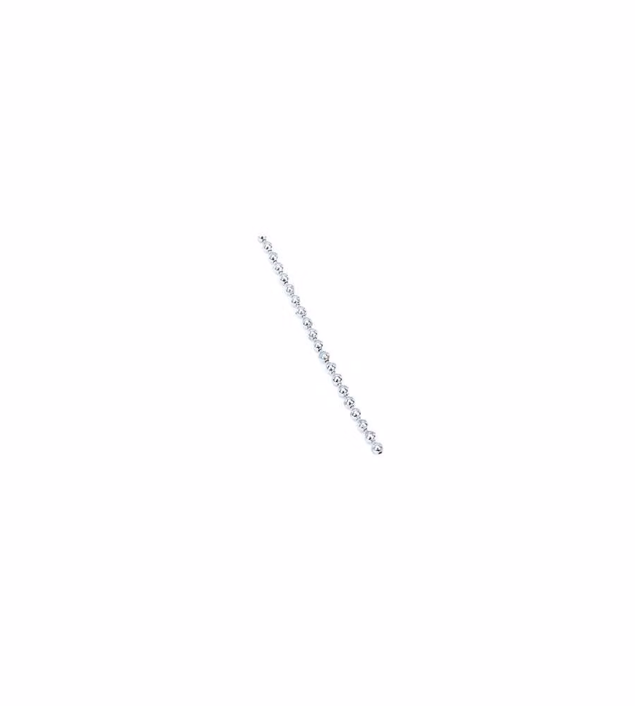 Catena Perlinata Ottone Cromato Mm.3.6