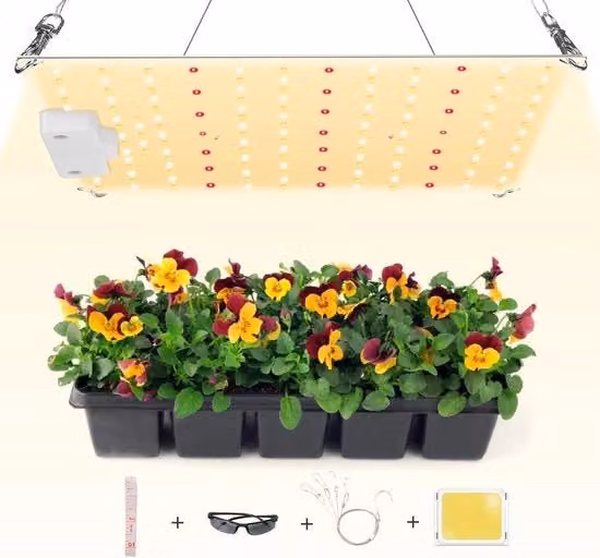 Lampada LED WEIATTLE da 50W con LED Samsung per la crescita di piante da interno, orto e fiori, spettro completo multicolore