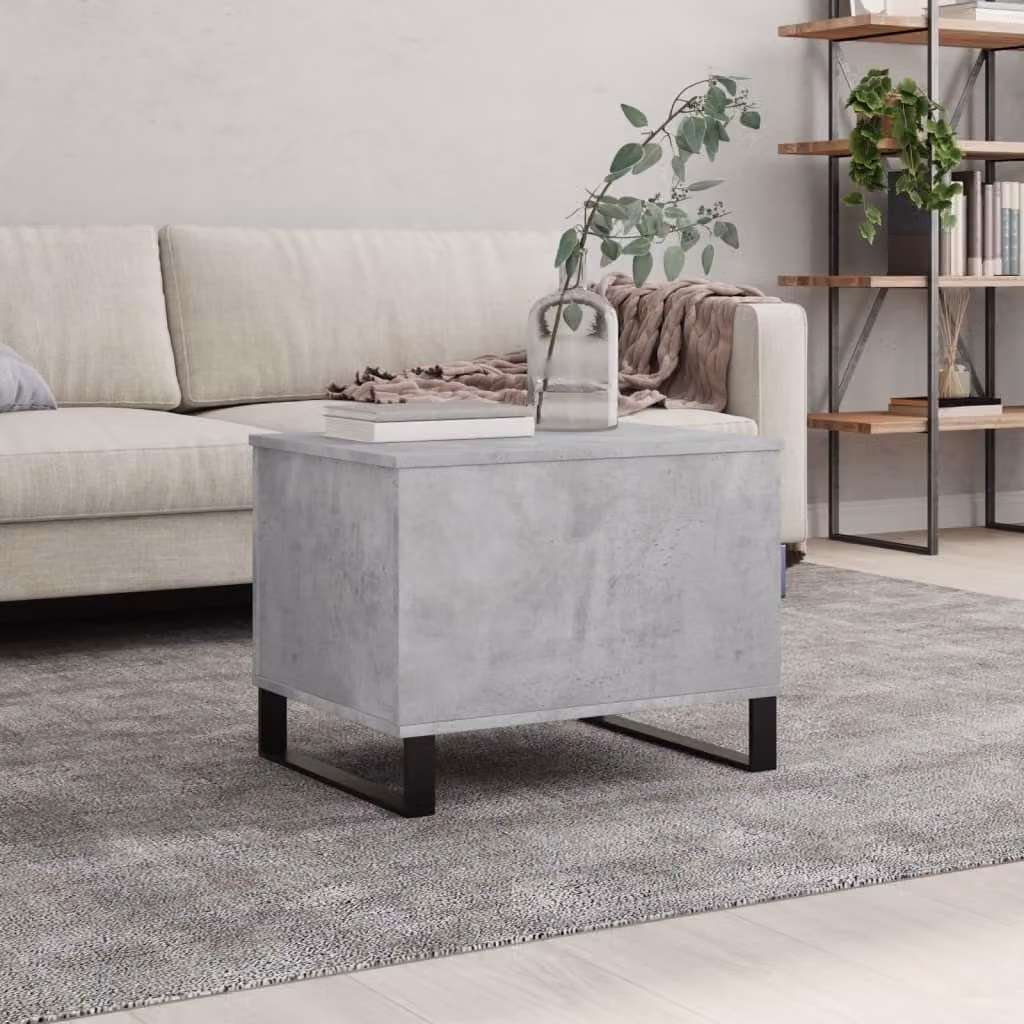 Maison Exclusive - Tavolino grigio cemento 60x44,5x45 cm Materiale ligneo