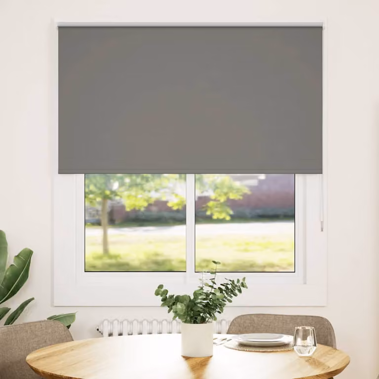 Tenda a Rullo Oscurante vidaXL Grigia in Poliestere L: 125 cm, H: 130 cm