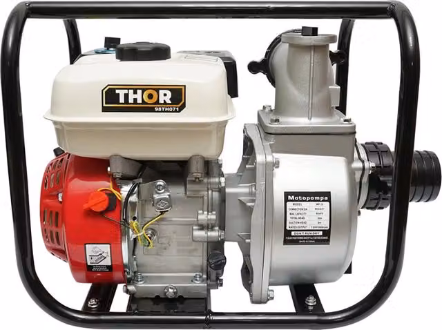 Motopompa Thor WP30 tipo Honda da 7,5HP con 3 pollici, portata massima 60m3/h, profondità massima 8m e altezza massima 30m – 1