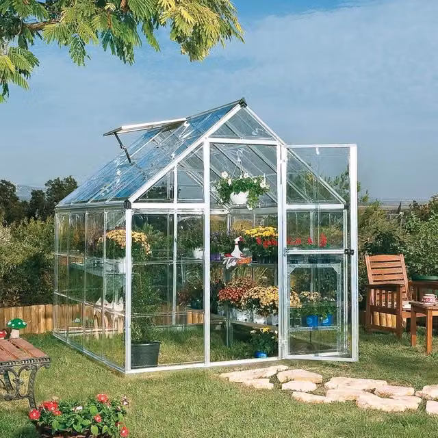 Serra da giardino VERDEMAX Doritis Maxy in alluminio e policarbonato, L 248 cm x P 185 cm x H 209 cm